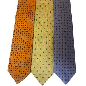 Set of 3 EG Cappelli Napoli two 100% silk one 100% merino wool ties
